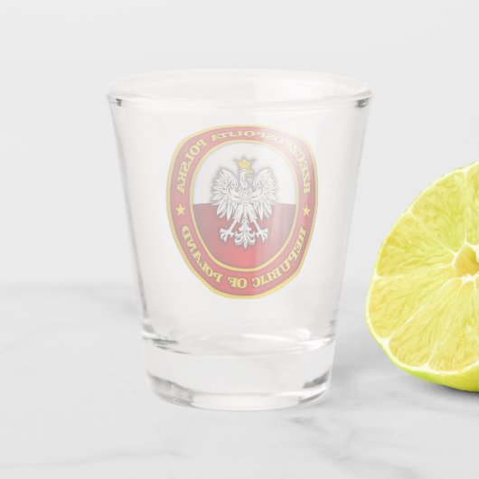 Poolse Medallion Apparel Shot Glas (Achterkant)
