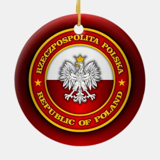 Poolse Medallion Keramisch Ornament (Achterkant)