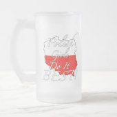 Poolse meisjes doen het het beste. matglas bierpul (Links)