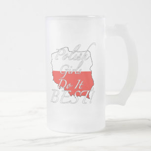 Poolse meisjes doen het het beste. matglas bierpul