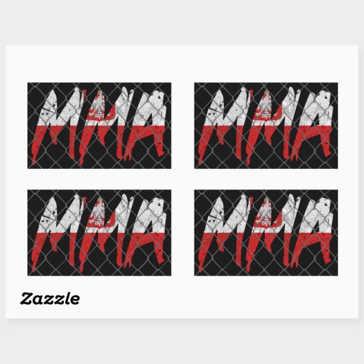 Poolse MMA-Sticker Rechthoekige Sticker (Vel)