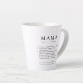 Poolse moeder cadeau - MAMA definitie Latte Mok (Rechterhoek)