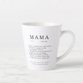 Poolse moeder cadeau - MAMA definitie Latte Mok (Rechts)