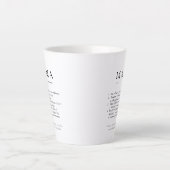 Poolse moeder cadeau - MAMA definitie Latte Mok (Voorkant)