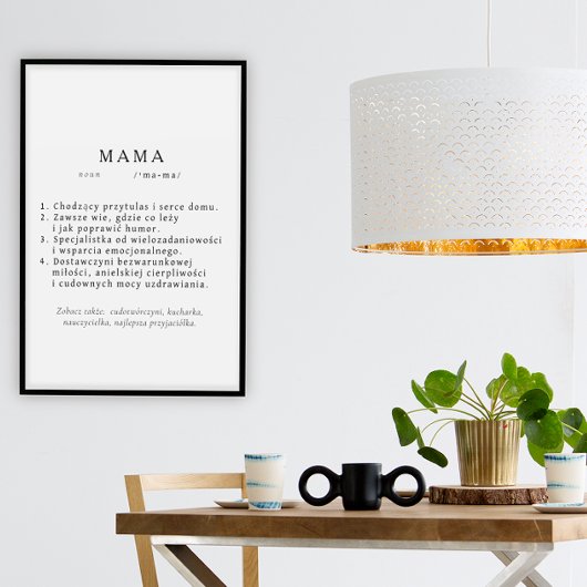 Poolse moeder cadeau - MAMA definitie Perfect Poster