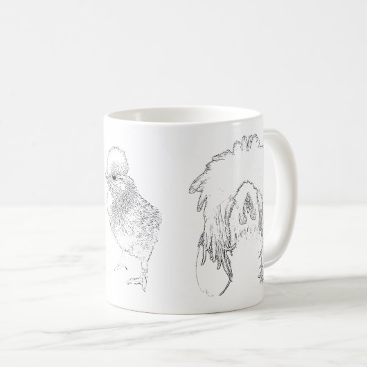 Poolse Mok van kippen (Voorkant rechts)