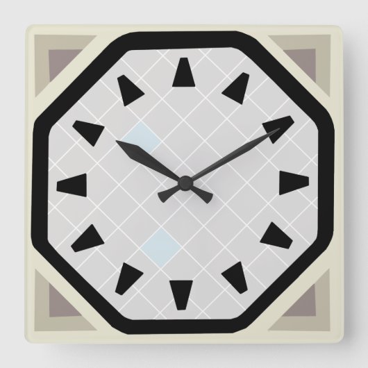 Poolse moonklok vierkante klok (Voorkant)