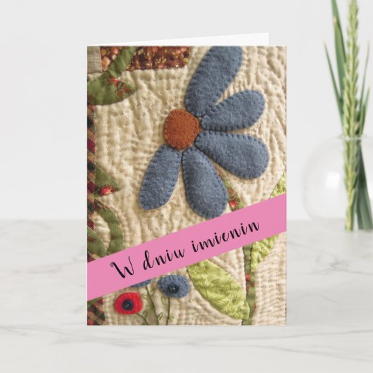 Poolse naamdagkaart wenskaart feestdagen kaart (Voorkant)