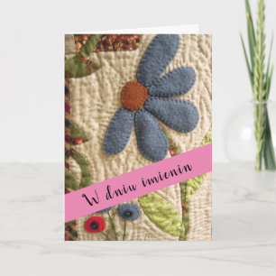 Poolse naamdagkaart wenskaart feestdagen kaart