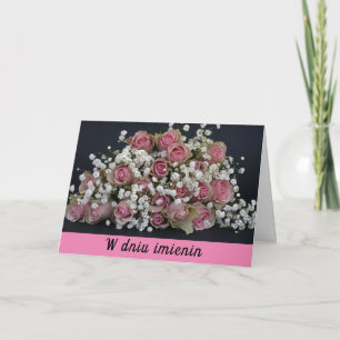 Poolse naamdagkaart wenskaart feestdagen kaart