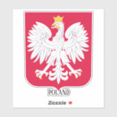 Poolse nationale wapenschild patriottisch sticker (Vel)