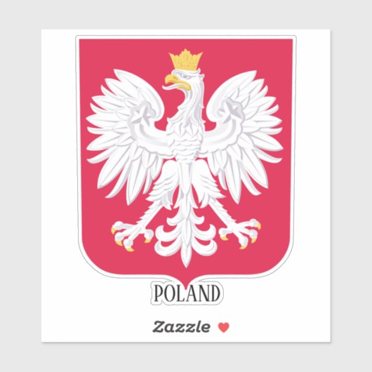 Poolse nationale wapenschild patriottisch sticker (Vel)