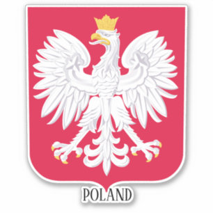Poolse nationale wapenschild patriottisch sticker
