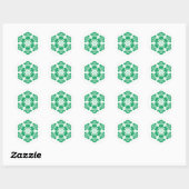 Poolse ontwerp bloemen ronde sticker (Vel)