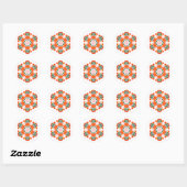Poolse ontwerp bloemen ronde sticker (Vel)