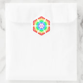 Poolse ontwerp bloemen ronde sticker (Tas)