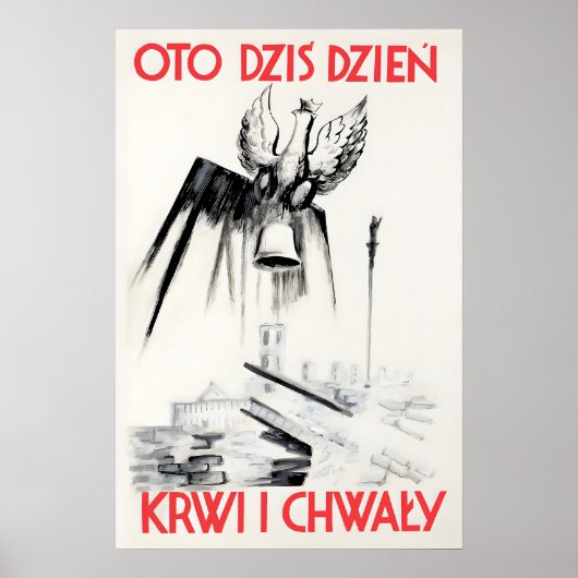 Poolse oorlogspropagandaposter Dit is de dag van Poster (Voorkant)