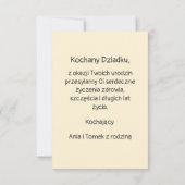 Poolse opa verjaardag kartka urodziny 100 lat (Achterkant)