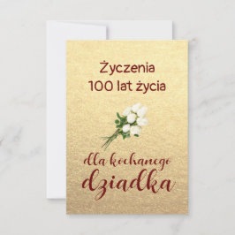 Poolse opa verjaardag kartka urodziny 100 lat
