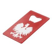 Poolse opener voor Eagle-flessen Creditkaart Flessenopener (Voorkant Gekanteld)