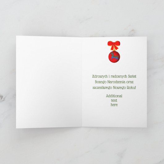 Poolse Ornament voor kerstWenskaart Feestdagen Kaart (Binnen)