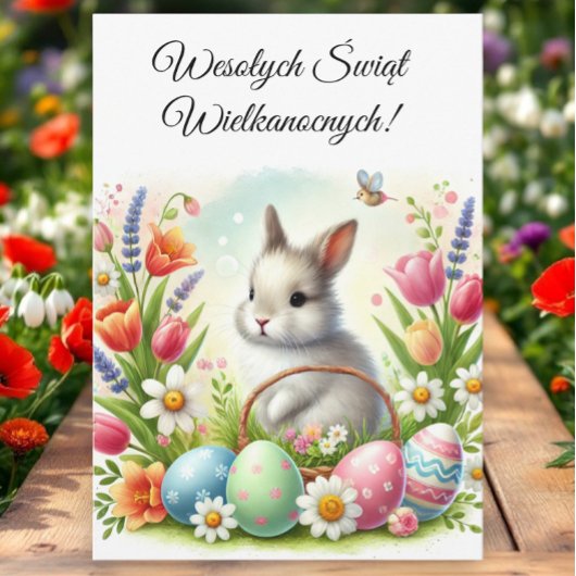 Poolse paasgroeten Wesolych Swiat Kaart