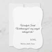 Poolse Paashaas Konijn Wesolych Swiat Kaart (Achterkant)