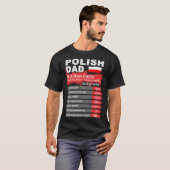 Poolse pap Nutrition Facts Serving Size Tshirt (Voorkant volledig)