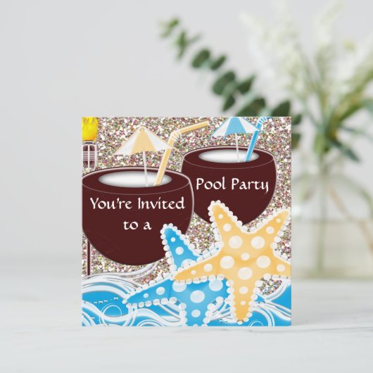 POOLSE-partijuitnodiging Kaart (Staand voorkant)