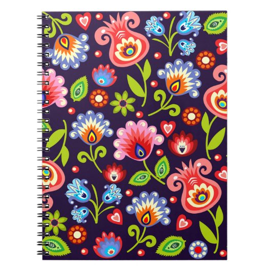 Poolse patroonfolk voor jou. notitieboek (Voorkant)