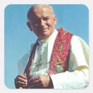 Poolse paus Johannes Paulus II Vierkante Sticker