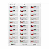Poolse penseelvlag etiket (Full Sheet)