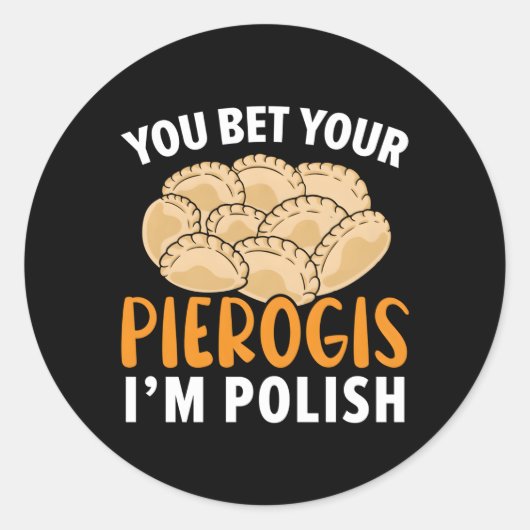 Poolse Pierogi Poolse keuken Pierogi Maker Polen Ronde Sticker (Voorkant)