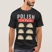 Poolse Pierogi Six Pack Grappige ABS gym T-shirt (Voorkant)
