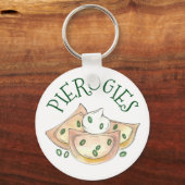 Poolse Pierogies Dumpling Potato Pierogi Cuisine Sleutelhanger (Voorkant)