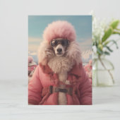 Poolse Poodle Kaart (Staand voorkant)