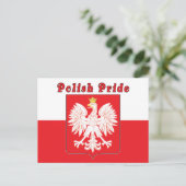 Poolse pride Eagle Briefkaart (Staand voorkant)