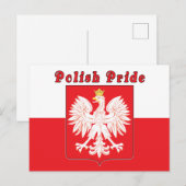 Poolse pride Eagle Briefkaart (Voorkant / Achterkant)