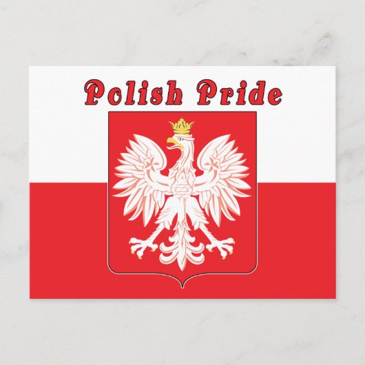 Poolse pride Eagle Briefkaart (Voorkant)