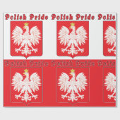 Poolse pride Eagle Cadeaupapier (Vlak)
