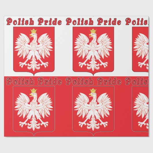 Poolse pride Eagle Cadeaupapier (Vlak)