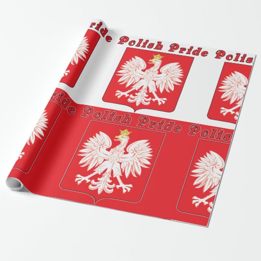 Poolse pride Eagle Cadeaupapier (Uitgerold)