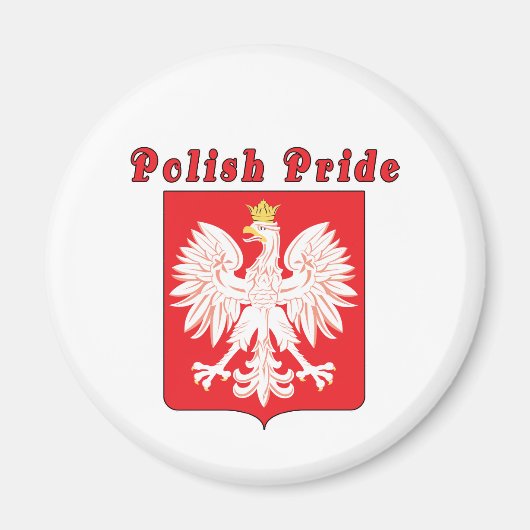 Poolse Pride Eagle Magnet (Voorkant)