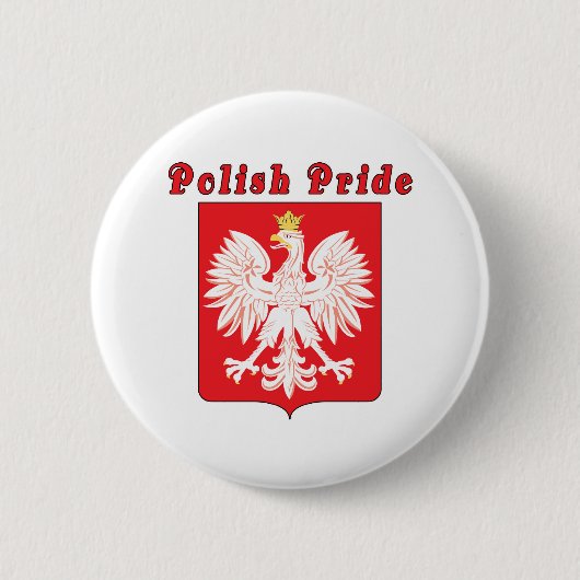 Poolse pride Eagle Ronde Button 5,7 Cm (Voorkant)