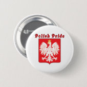 Poolse pride Eagle Ronde Button 5,7 Cm (Voorkant /achterkant)