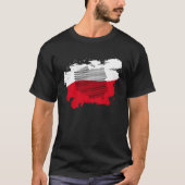 Poolse Pride Polen Vlag Polen Kaart Pools erfgoed T-shirt (Voorkant)