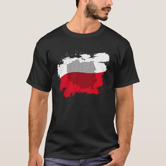 Poolse Pride Polen Vlag Polen Kaart Pools erfgoed T-shirt (Voorkant)