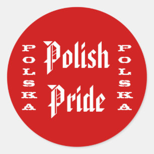 Poolse Pride Polska Ronde Sticker