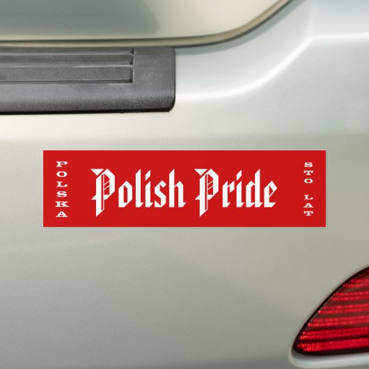 Poolse Pride Polska Sto Lat Bumpersticker (Op auto)