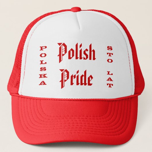 Poolse Pride Polska Sto Lat Trucker Pet (Voorkant)